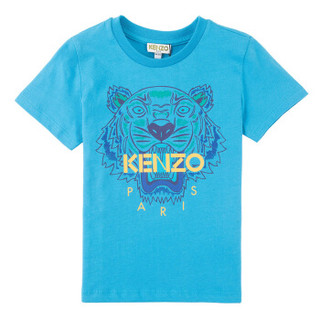 KENZO KIDS 高田贤三 奢侈品童装 男童蓝色棉质虎头印花T恤 KN10688 50 3A/3岁/98cm