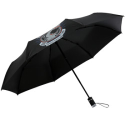 天堂伞 自开收(UPF50+)全遮光黑丝亮胶三折晴雨伞31846E浅灰色 *3件
