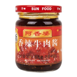 阿香婆 调味酱 香辣牛肉酱 夹馍拌饭酱(麻味)下饭酱开胃酱 麻味 200g *2件