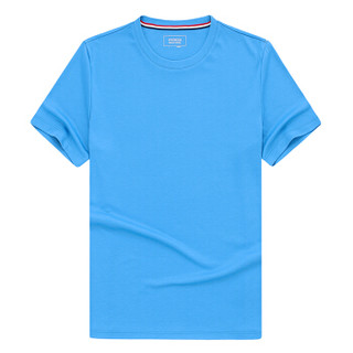 雅戈尔 T恤男士 2019青年男休闲短袖T恤 GSPC590001GYY 湖蓝 2XL