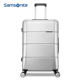 Samsonite/新秀丽拉杆箱万向轮行李箱旅行箱可托运箱飞机轮TU2 银色 25英寸