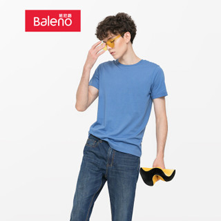 班尼路（Baleno）T恤男 纯色t恤重磅棉2019夏季新品半袖上衣打底衫男 B45 B45 M
