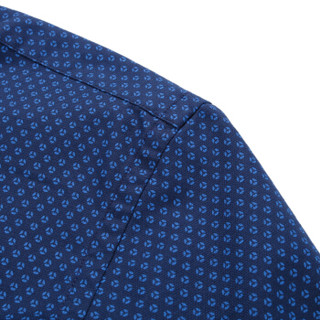 雅戈尔 衬衫男士 2019春季青年男休闲短袖衬衫 GSXX120022FFY 蓝色 38