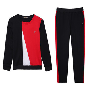 AUDDE 2019秋季新款女装新品卫衣女韩版休闲套装长袖长裤两件套运动服 GZtr80196 红色 M