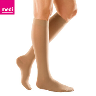 medi迈迪 德国进口 医用一级压力静脉曲张袜压力袜弹力袜美腿袜常规款男女中筒黑色包趾 M