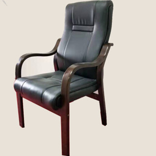 富庆源 办公家具 办公椅 会议椅 实木会议椅 木架 B-0184会议椅A款 韩皮