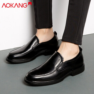 奥康（Aokang）男士套脚休闲鞋183210050黑色39码