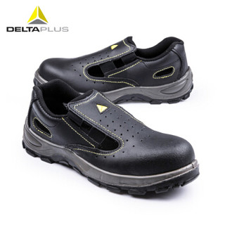代尔塔 (Deltaplus) 301106 牛皮劳保鞋 高性能透气防静电/耐磨 定做黑色 45码一双