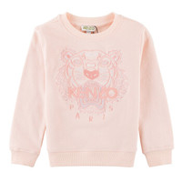 KENZO KIDS 高田贤三 奢侈品童装 女童浅粉色虎头刺绣卫衣 KN15128 32P 4A/4岁/104cm