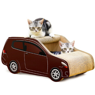 得酷 瓦楞纸 SUV环保猫咪磨爪玩具小车形猫抓板猫窝（送猫薄荷）