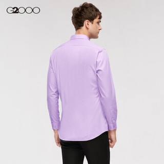 G2000 纵横两千 男装波点纹长袖衬衫 00040221 紫色/82 09/180