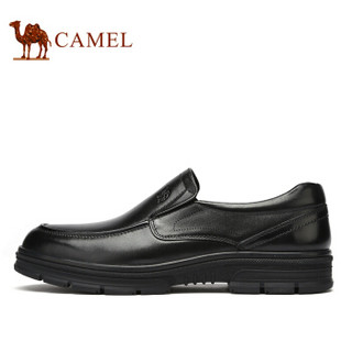 骆驼（CAMEL） 男鞋 柔软光滑舒适软底正装皮鞋 A932043500 黑色  43