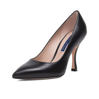 STUART WEITZMAN 斯图尔特·韦茨曼 SW 女士黑色羊皮尖头浅口高跟鞋 TIPPI 95 BLACK DRESS NAPPA 36