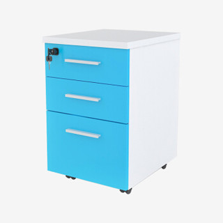 麦森（maisen）活动柜 办公职员文件资料储物抽屉小矮柜子 蓝面+白色 可定制 MS-HDG-112
