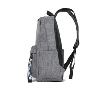 狼性双肩包男韩版潮流休闲背包15.6英寸电脑包学生书包LXS004升级版灰色