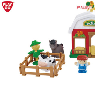 PLAYGO贝乐高 男孩女孩玩具 益智玩具 农场小计奶牛公仔风车农夫场景模拟过家家玩具 9869