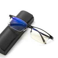 夕阳红老花镜男女通用防蓝光智能老人老花眼镜AX5326 哑黑 100D