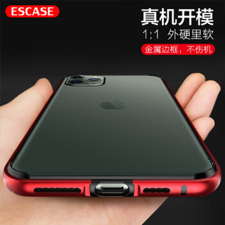 ESCASE 苹果11pro手机壳iphone11pro保护套 防摔保护套保护边框 加厚软内衬硬外壳 中国红