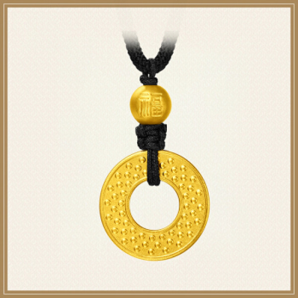 周大福(chow tai fook)传承系列 古法黄金 神兽图腾祥瑞 足金黄金吊坠