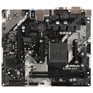 ASRock 华擎 A320M-HDV R4.0 主板+AMD APU系列 A8-9600 CPU