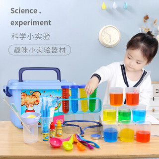 糖米（Temi）儿童趣味科学实验玩具套装STEM教具 小学生男女孩化学科技手工diy制作器材料 134个实验收纳桶装