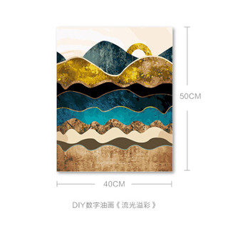 墨斗鱼 DIY数字油画3483流光溢彩40*50cm自做油画客厅装饰画手工手绘填色填充上色油彩画成人儿童