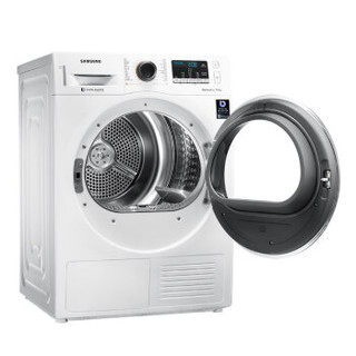 三星洗烘套装9公斤滚筒洗衣机+9公斤热泵干衣机贴心组合 WW90M64FOPW/SC+DV90M5200QW/SC