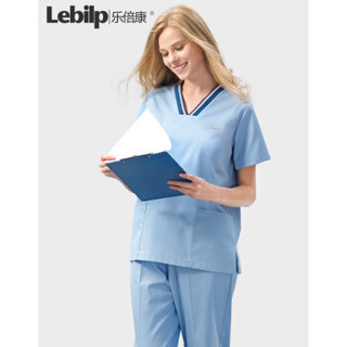 乐倍康（Lebilp）手术衣短袖刷手服洗手衣医生服护士服工作服 湖蓝（男女同款） XL