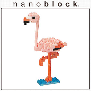 日本nanoblock微型积木玩具小颗粒拼插拼搭钻石积木成人礼物动物系列火烈鸟 12岁+ 800547