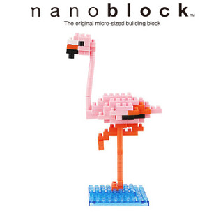 日本nanoblock微型积木玩具小颗粒拼插拼搭钻石积木成人礼物动物系列火烈鸟 12岁+ 800547