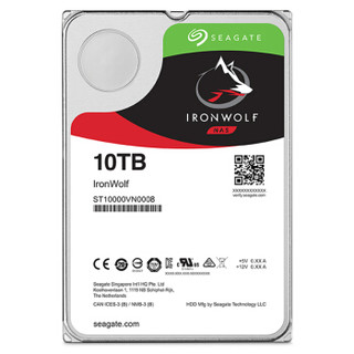 SEAGATE 希捷 酷狼IronWolf系列 3.5英寸NAS硬盘 10TB 256MB(7200rpm、PMR)ST10000VN0008