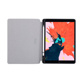 摩米士MOMAX iPad Air2019保护套带笔槽布纹新款10.5英寸苹果Air3平板电脑保护壳可折叠支架全包防摔 蓝色