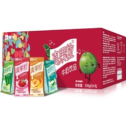 蒙牛 真果粒牛奶饮品（草莓+芦荟+椰果+桃果粒）250g*24盒