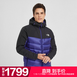 北面 The North Face 2019秋冬新品800蓬保暖男防水北面羽绒服 |3KTD /蓝色 XL