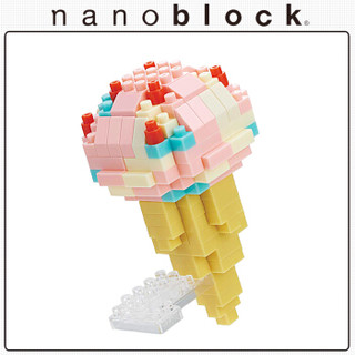 日本nanoblock微型积木玩具动手拼插DIY小颗粒拼搭食品系列冰淇淋男孩女孩礼物 12岁+ 800721