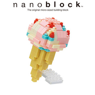日本nanoblock微型积木玩具动手拼插DIY小颗粒拼搭食品系列冰淇淋男孩女孩礼物 12岁+ 800721