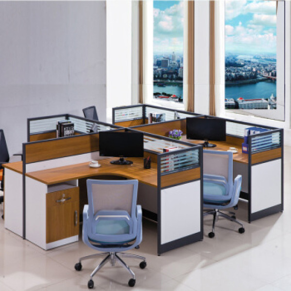 卡奈登 企业办公电脑桌 职员办公台员工桌 屏风卡座组合 隔断卡桌四人