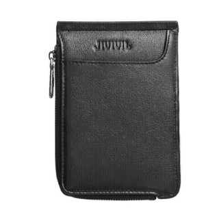 JIVIVIL原创鹿头卡包轻薄大容量卡包多卡位零钱包一体式小巧简约个性钱包J668289 尊贵黑