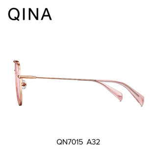 亓那QINA2019年新款太阳镜墨镜蛤蟆镜飞行员框开车司机镜女圆脸QN7015 A32