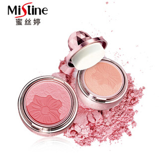 Mistine（蜜丝婷）印章腮红2#珊瑚橘3g（花漾显色胭脂 防油防汗持久带刷子）泰国进口