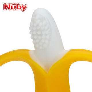 Nuby（努比）全硅胶牙胶婴儿牙胶 香蕉宝宝牙胶磨牙棒咬咬乐 宝宝安抚奶嘴乳牙期牙胶玩具可水煮 香蕉