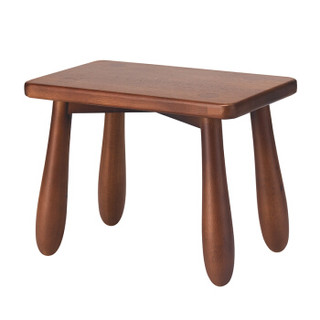 心家宜  小板凳实木小凳子换鞋凳 家用矮凳客厅卧室圆凳简约小木凳 长方形 咖啡色98773C