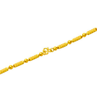 CBAI 菜百首饰 足金竹节男款黄金项链 计价 约20.25克 约48厘米