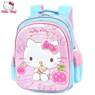 凯蒂猫（HELLO KITTY）幼儿园书包女童3-6岁儿童书包中小班可爱kt迷你卡通宝宝双肩包 DB96281C（浅蓝）