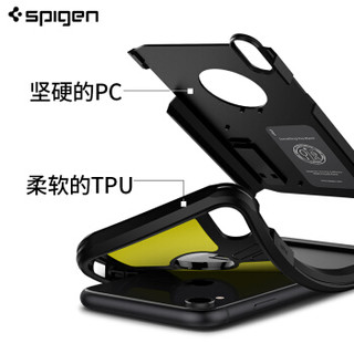 SPIGEN苹果XR手机壳iPhone xr手机壳 新型防摔铠甲加强版全包边缓冲减震保护套双层手机壳 酷炫黑