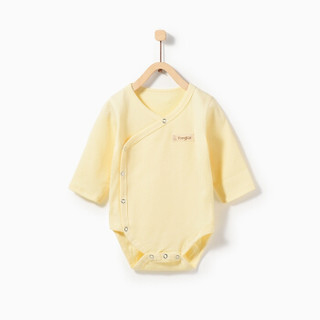 童泰婴儿四季内衣0-18个月纯棉包屁衣 TS91J163 黄色 80