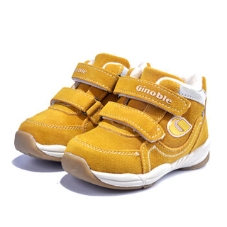 基诺浦 ginoble 1-5岁男女宝宝保暖鞋 冬款高帮加厚学步鞋TXG272米黄 6