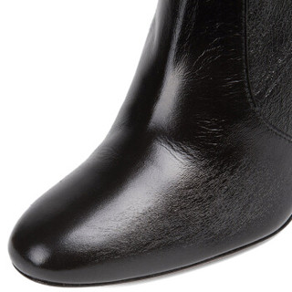 STUART WEITZMAN 斯图尔特·韦茨曼 SW 女士NIKI90系列黑色牛皮靴子 NIKI 90 BLACK GLEAMING TRIPON 35.5