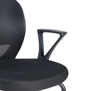 奈高电脑办公椅网布会议弓形椅子家用时尚休闲会客弓形椅 -黑色7