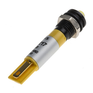 欧时RS ProLED指示灯信号灯209765凸型黄色翼片接端5mm